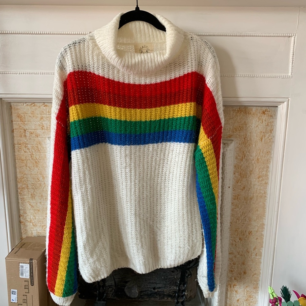 Fantastic Fawn Multicolor Striped Turtleneck Sweater
